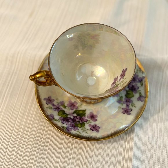 Ucagco Ceramics Violet Tea Cup & Saucer - Picture 4 of 7